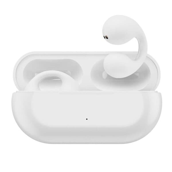 Clip On TWS Hodetelefoner Bluetooth 5.3 Trening Hodetelefoner Hvit hvit white