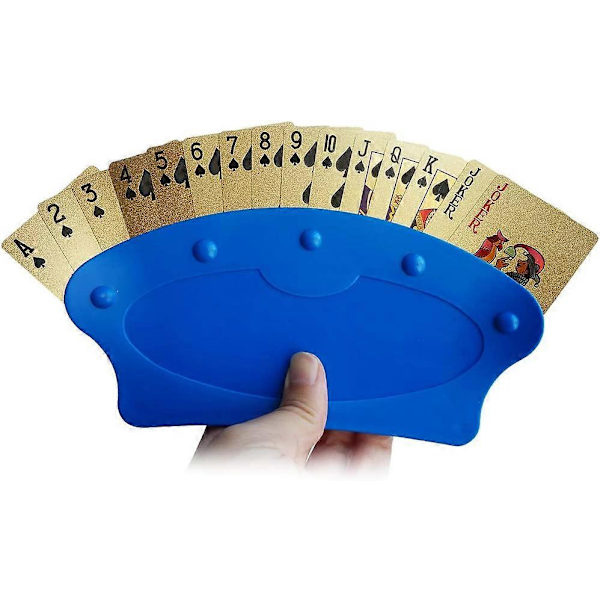 To-delt Håndfri Spillkort Holder, Blå