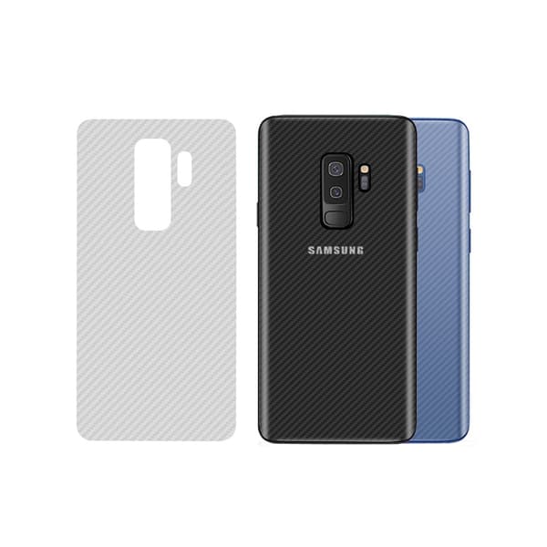 3-pack Samsung Galaxy S9 Plus kolfiber-skin skyddande plastbaksida transparent