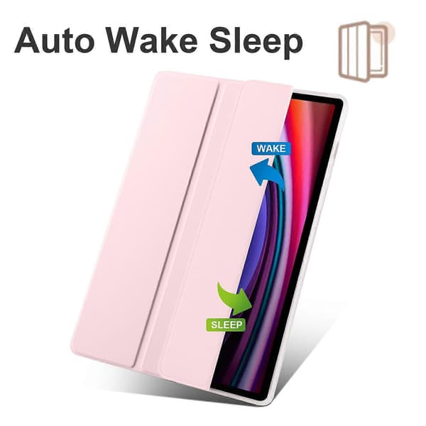 For Samsung Galaxy Tab S10+ Deksel med Penneholder Tri-Fold Stativ Nettbrettdeksel Auto Våkne/Sov