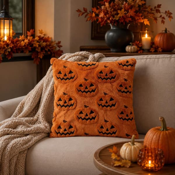 Halloween kurpitsatyynynpäälliset 45 x 45 cm (#B)1kpl B