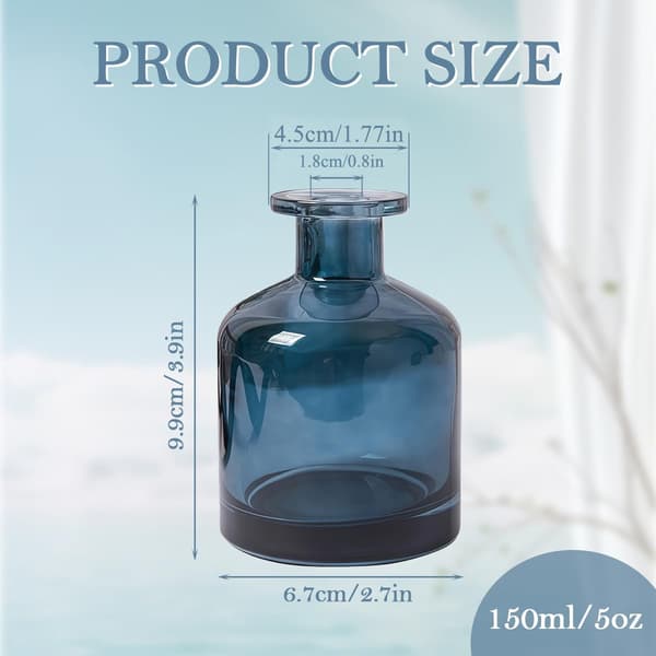 150 ml 5 oz tom glasdiffusorflaska aromaterapibehållare för eteriska oljor, doftpinnar, gör-det-själv heminredning, presentförpackning