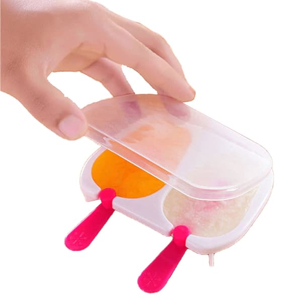 Isform for 2 iskremer - Lag dine egne ispinner hjemme rosa pink