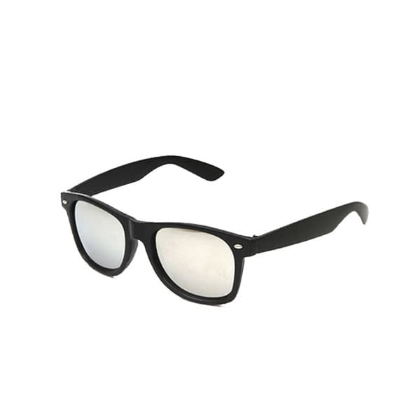 Retro Wayfarer Solbriller Sorte Spejlglas sorte black