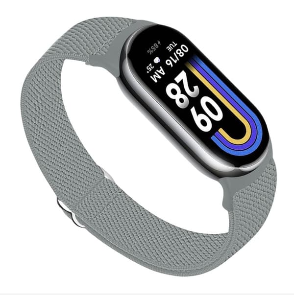 Elastisk nylonrem til Xiaomi 8/9 (14mm) Grå Grey