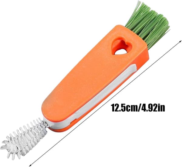 2 st lockrengöringsborste, lockrengöringsborste multifunktionell kopp orange