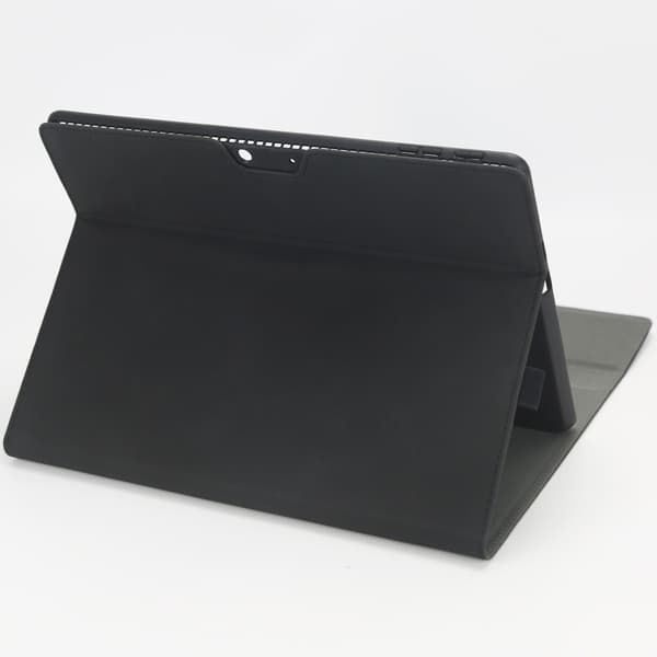Folio-etui i fåreskind og mikrofiber med strømpose til Surface Pro 10, kompatibel med Microsoft Surface Pro 10 (TPU blød skal)