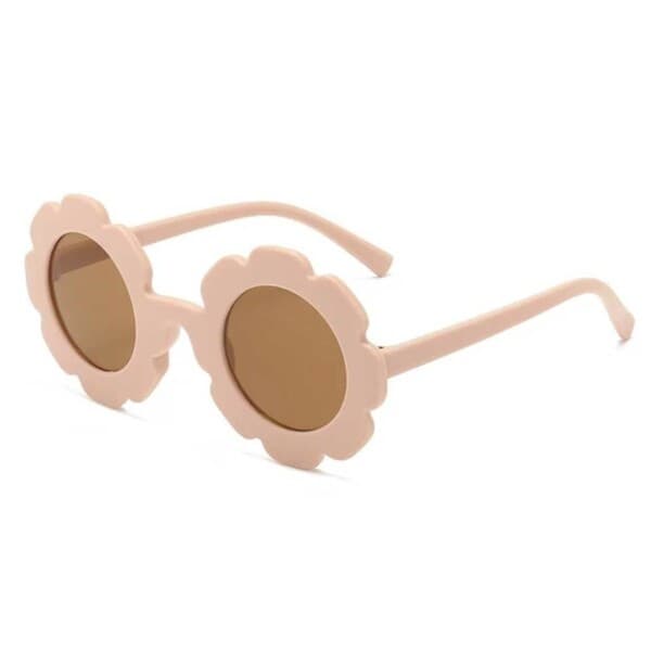 Barnesolbriller Blomst - Rosa Beige Brune Linser beige