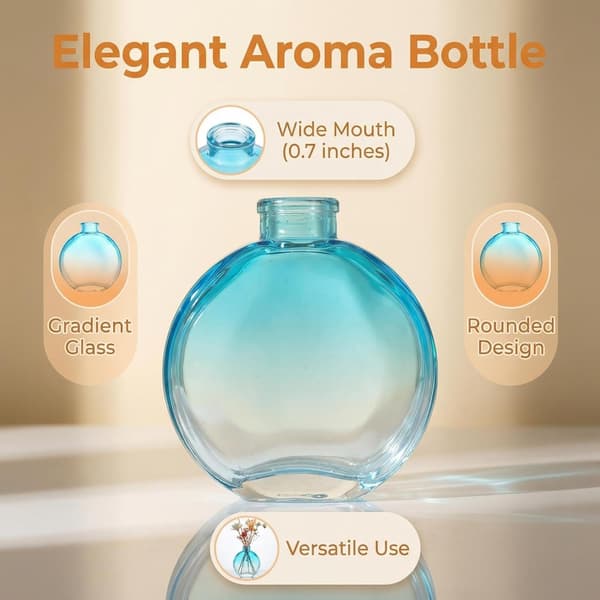 150 ml tom glassdiffuserflaske for aromaterapi dufttilbehør erstatning for oljediffuser og DIY-håndverk (blå)