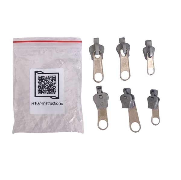 Fix A Zipper (6 kpl) - Vetoketjun korjaussarja, hopea