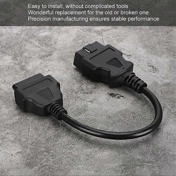OBD 16Pin 0,3m/0,98ft Han til Hun Forlængerkabel Diagnostisk Adapter Konnektor