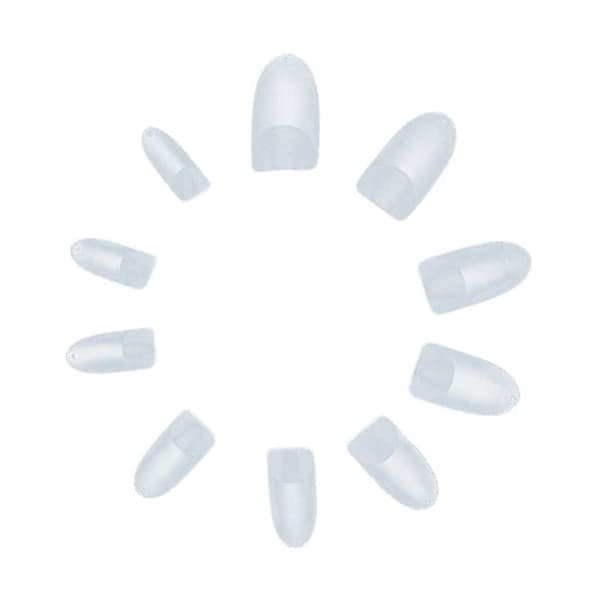 500 st nageltippar ovala klara lösnaglar akryltippar transparent