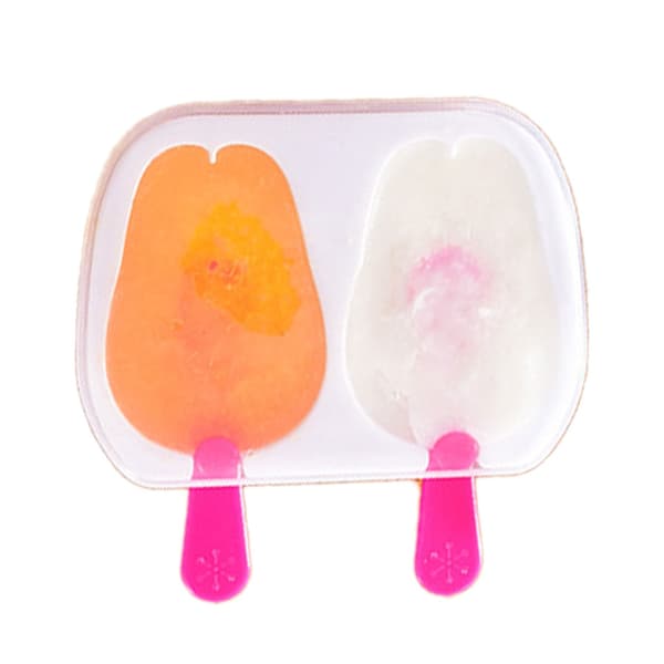 Isform for 2 iskremer - Lag dine egne ispinner hjemme rosa pink