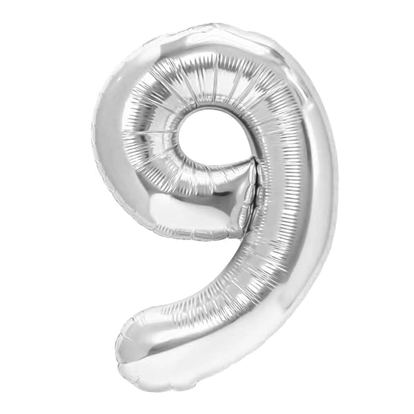 Folieballong Tall 9 Sølv 70 cm silver