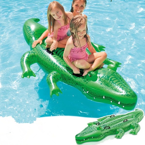 Intex Jätte Krokodil Ride-On - Uppblåsbar Ride-On - 203 x 114 cm