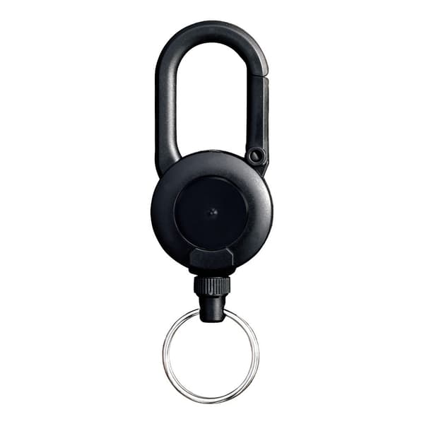 Sisäänvedettävä avaimenperä, musta Black