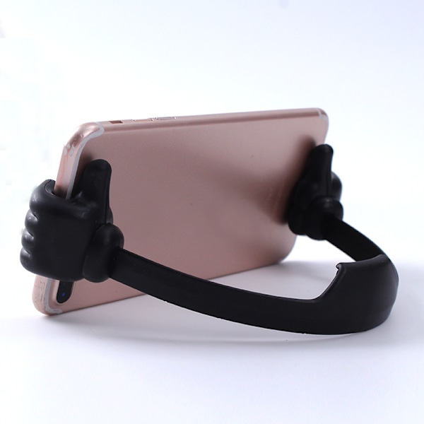Telefonställhållare 1 st Tummen Upp Lat Hand Arm Fingerhållare Nyhet Bärbar Skrivbordsmobil Celltelefon Kickstand Söt (Svart) Black
