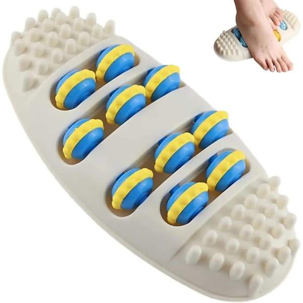Fotmassagerulle – Fotmassageapparat med 10 massagerullar