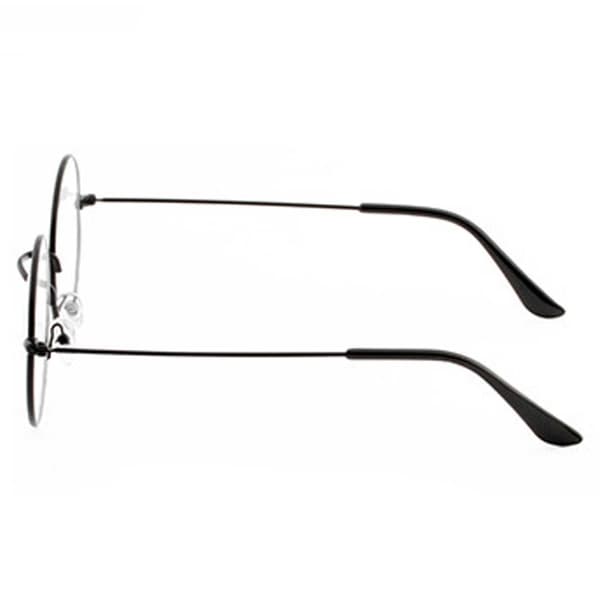 Runde briller med klare linser uden styrke Sort sort black
