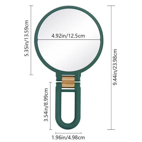 15X förstoringsspegel med hopfällbart stativ (Army Green) - Perfet green