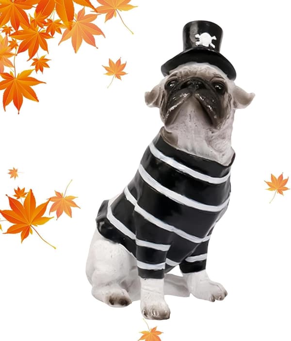Leken hundestatue - Halloween hundefigurpynt A A
