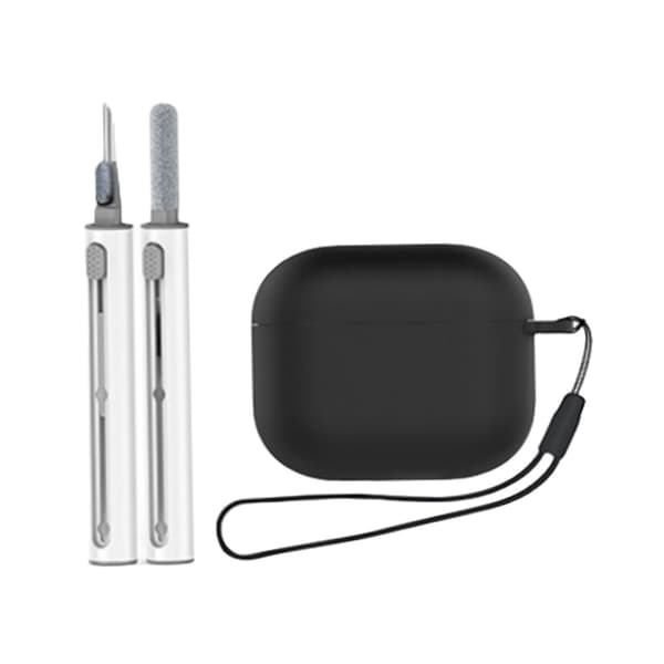 Silikone beskyttelsesetui til Apple AirPods 4 Sort Black