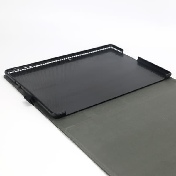 Folio-etui i fåreskind og mikrofiber med strømpose til Surface Pro 10, kompatibel med Microsoft Surface Pro 10 (TPU blød skal)