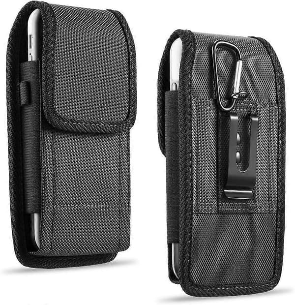 Vertikalt Robust Bälteshölsterfodral för iPhone 7 Plus 8 Plus Nylon Bältesväska Utomhusaktivitet Skyddsfodral