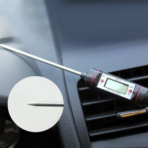 Madlavningstermometer med sonde, pennetermometer i rustfrit stål