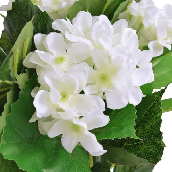 Kunstig hortensia med potte 60 cm hvid