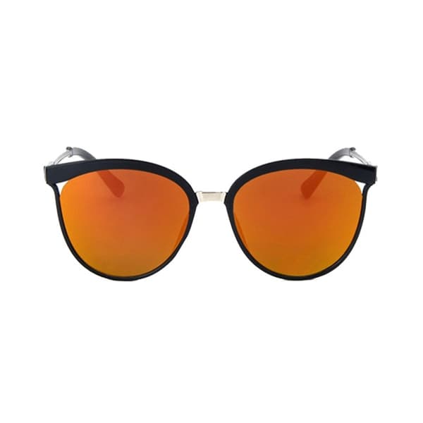 Retrosolglasögon Svart Orange Glas svart black