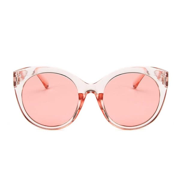 Runde Gennemsigtige Lyserøde Solbriller Retro Cateye pink pink
