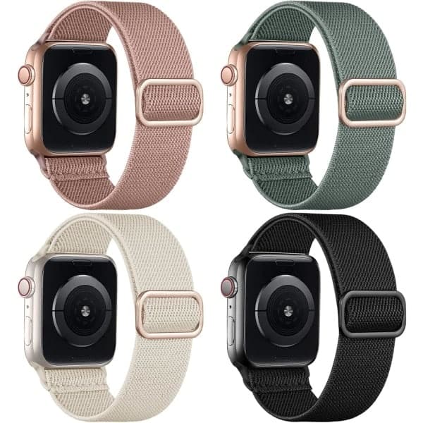 4-pack armband kompatibelt med Apple Watch 41mm 38mm 40mm dam