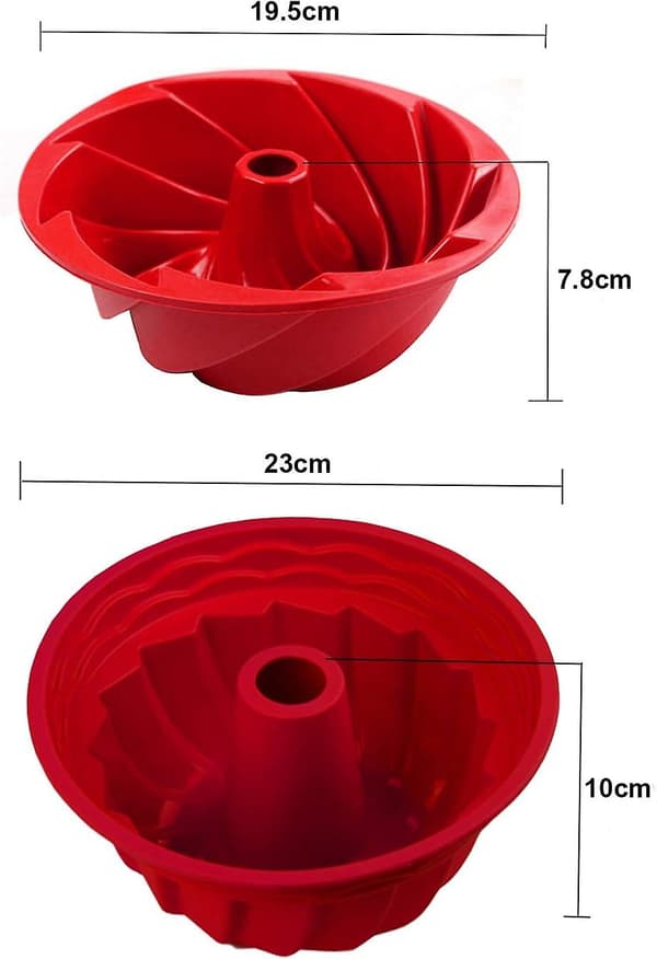 Silikonform for kakebaking med riflet design