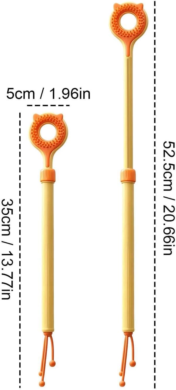 Katthuvudskrapa - PP-harts, 52,5 cm | Massageleksak Gul