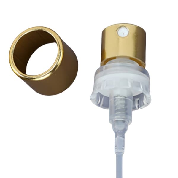 Spraydyse for parfymeflaske 02-15 Halsstørrelse Plasthette med innerhette Gull Gold