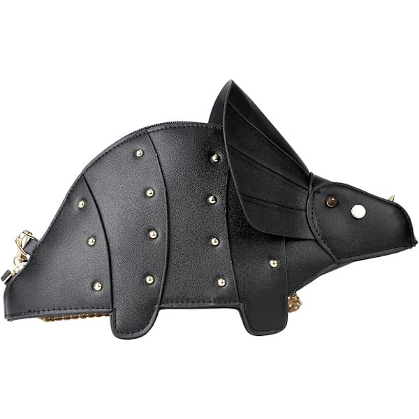 Dinosaurie Axelväska, PU Stegosaurus Crossbody Väska för Flickor och Kvinnor