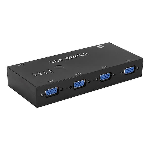 VGA Splitter 4-i-1 Video Converter Switch Computer Tilbehør 1920 x 1080 til HD-skærm