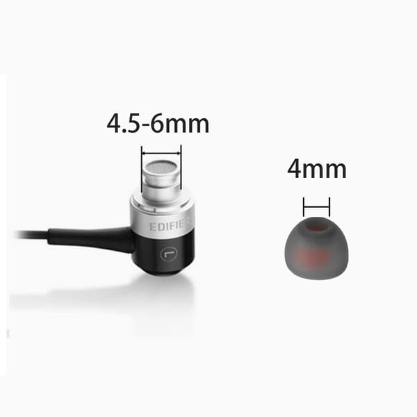 Silikone ørepuder til 4,5-6 mm in-ear hovedtelefoner 3 størrelser 18 par Grå Grey