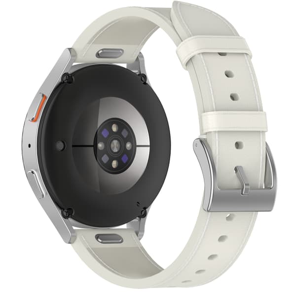 Äkta läderrem för Samsung Watch 4 5 6 7 Vit White