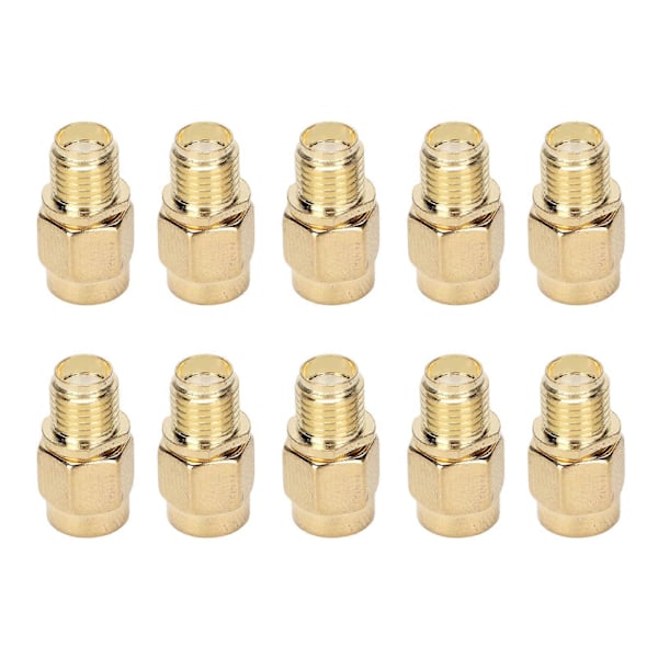 10-pack RF Koaxialkabeladapter SMA-JK Hane till Hona Koaxialkabel Kontaktdon Set