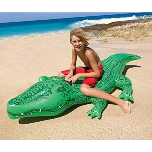 Intex Jätte Krokodil Ride-On - Uppblåsbar Ride-On - 203 x 114 cm
