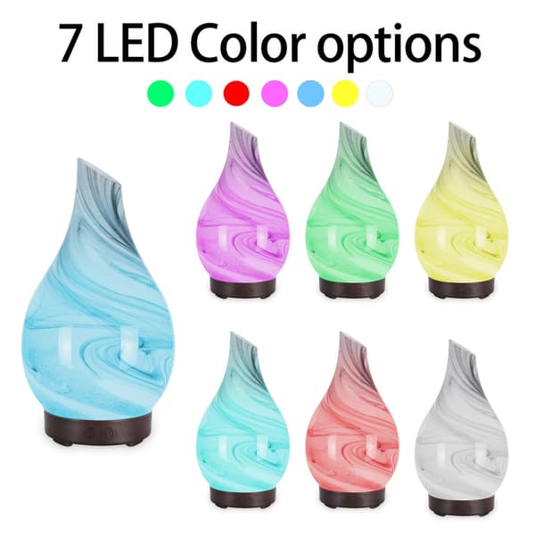 Eterisk oljediffuser i glass Aromaterapi oljediffuser Elektrisk ultralyd duftfukter 100ML med automatisk avstenging