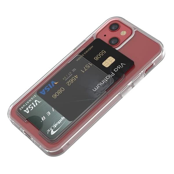 iPhone 13 Mobilcover med kortholder Rvelon - Transparent Transparent