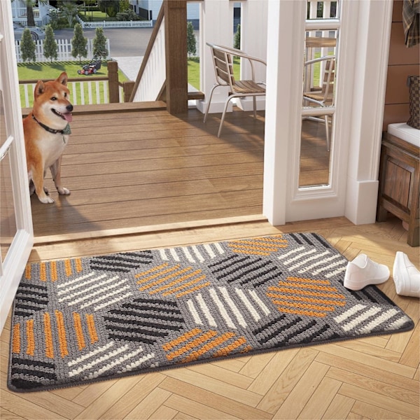 Dörrmatta Inomhus, Entrédörrmatta Inomhus Maskintvättbar, Superabsorberande, Halkfri Golvmatta för Entré - 80 x 120 cm