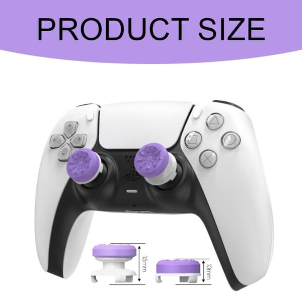 2-pak tommelfingergreb, silikone joystick-greb til PS4 PS5-controller for at hjælpe med sigte, controller og reducere træthed i tommelfingeren