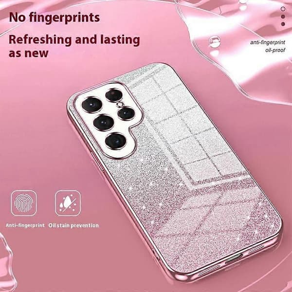 Galvaniserat gradientglitter TPU-fodral för Samsung Galaxy S25 Ultra - Grön