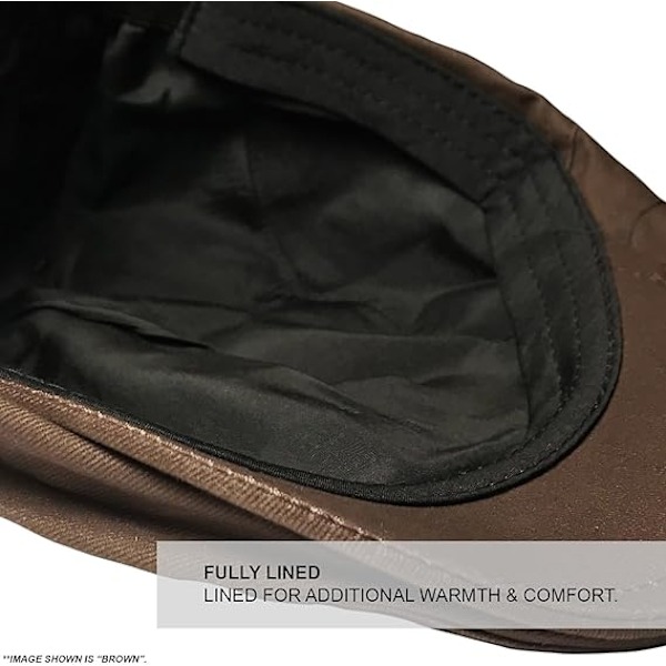 Borstad bomulls flat cap för män