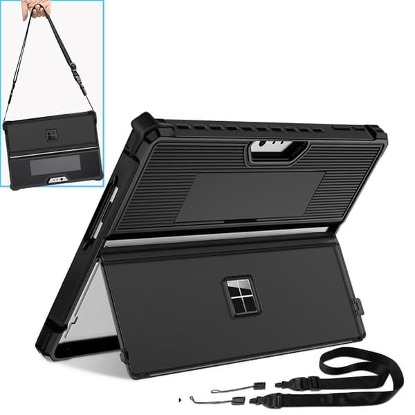 Surface Pro-fodral: Skyddande, stötsäkert med stativ och rem