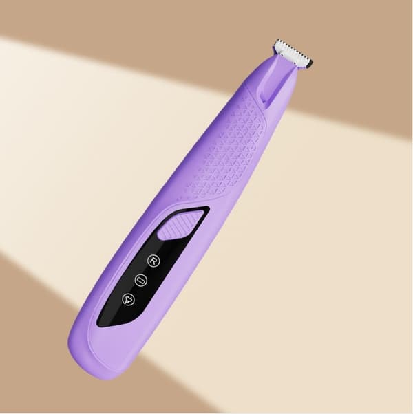 Professionel kæledyrspotehårstrimmer med LED-lys - Sikker og effektiv klipning til hunde og katte Lilla Purple
